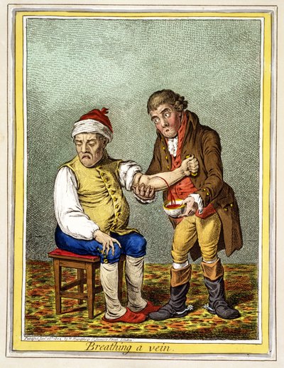 Saignée, pub. Londres 28 janvier 1804 - James Gillray